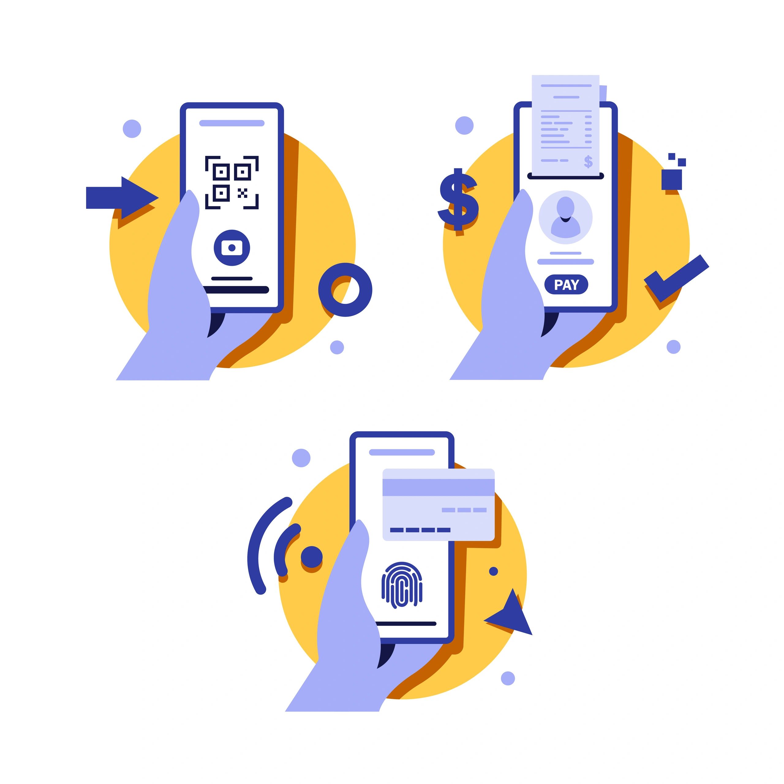 digital payment process illustration